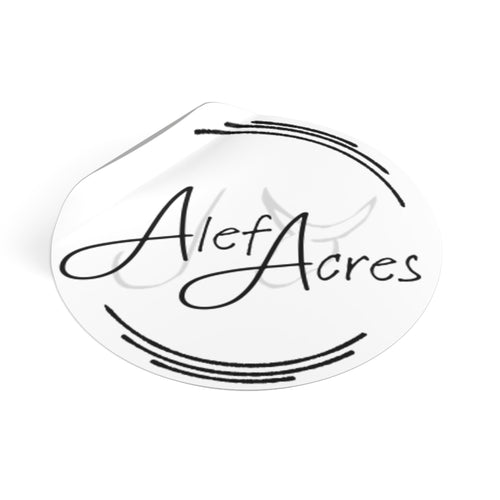 Alef Acres Round Stickers