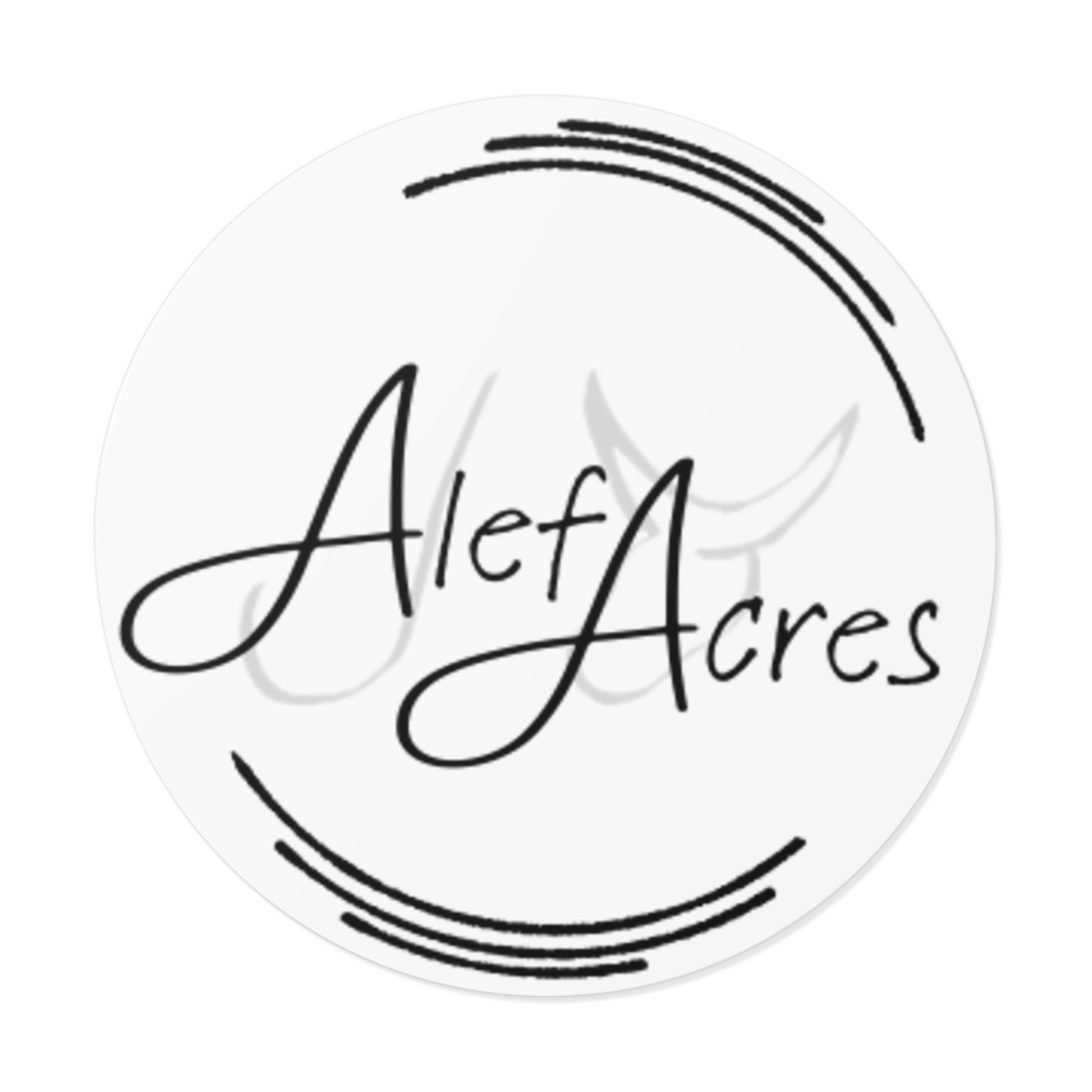 Alef Acres Round Stickers
